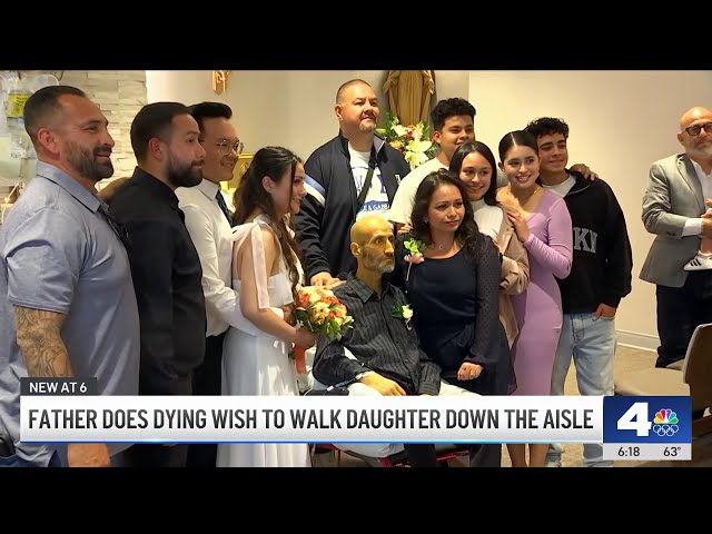⁣OC father achieves dying wish of walking daughter down the aisle