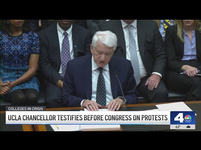 ⁣UCLA Chancellor Gene Block testifies before congress on protests