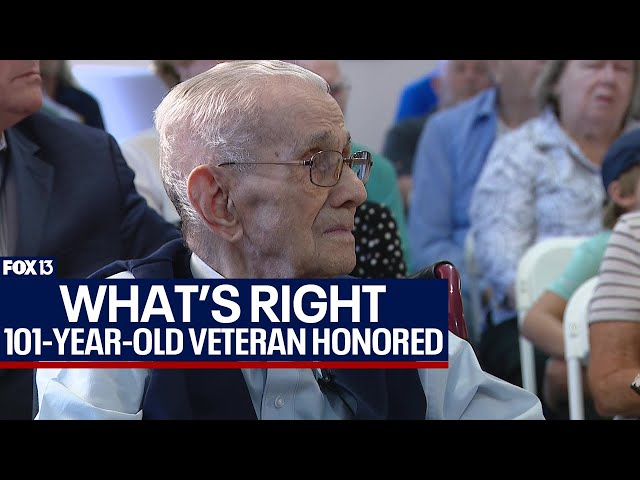 ⁣World War II veteran receives French government's highest honor