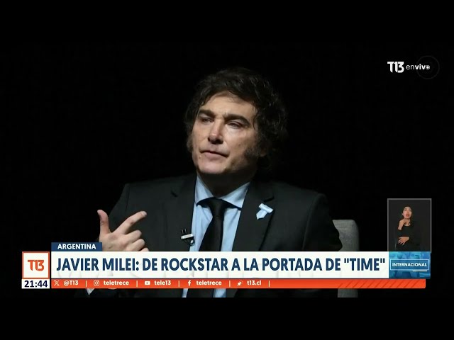 ⁣Javier Milei: De rockstar en Argentina a la portada de "Time"