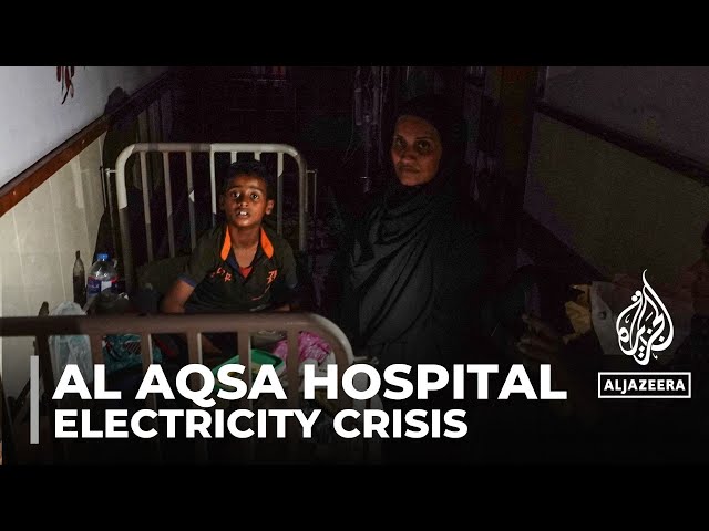 ⁣Doctors, patients struggle in darkness as Al-Aqsa Hospital power generators shut down
