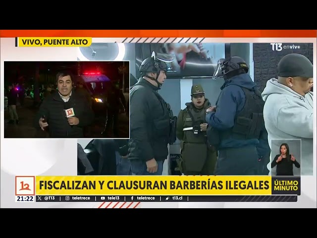 ⁣Fiscalizan y clausuran barberías ilegales en Puente Alto