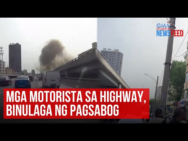 ⁣Mga motorista sa highway, binulaga ng pagsabog | GMA Integrated Newsfeed