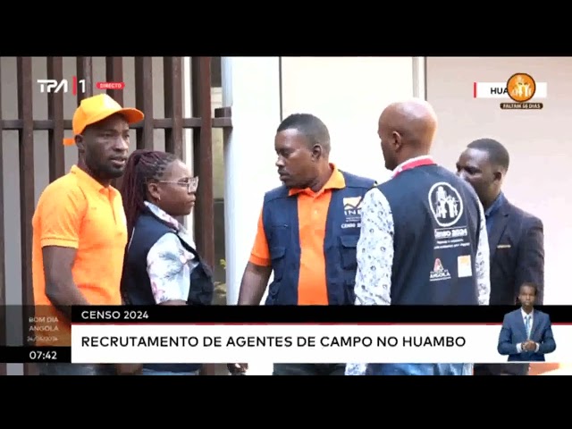 ⁣Censo 2024 - Recrutamento de agentes de campo no Huambo