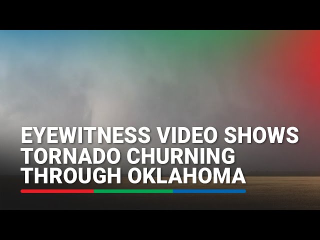 ⁣Eyewitness video shows tornado churning through Oklahoma