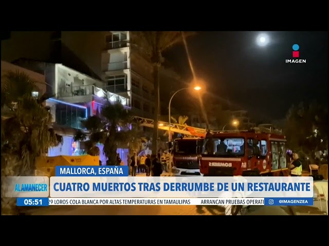 ⁣Derrumbe de un restaurante deja cuatro muertos en Mallorca