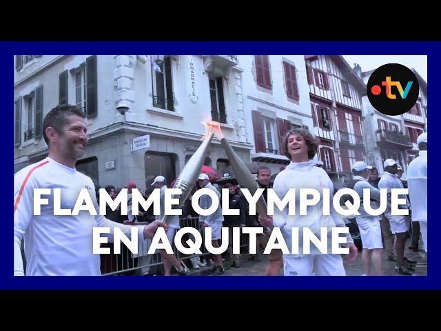 ⁣La flamme olympique traverse les Pyrénées-Atlantiques, la Dordogne et la Gironde