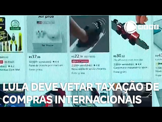 Lula diz que deve vetar taxação de compras internacionais