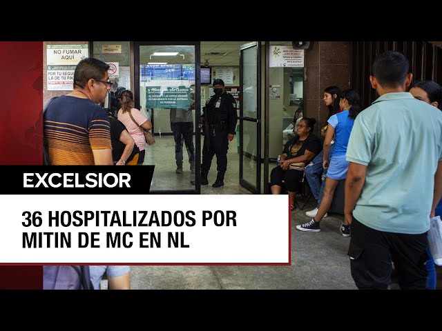 ⁣Permanecen 36 personas hospitalizadas por accidente en mitin de MC en Nuevo León