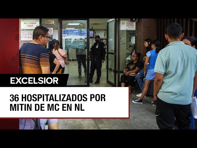 Permanecen 36 personas hospitalizadas por accidente en mitin de MC en Nuevo León