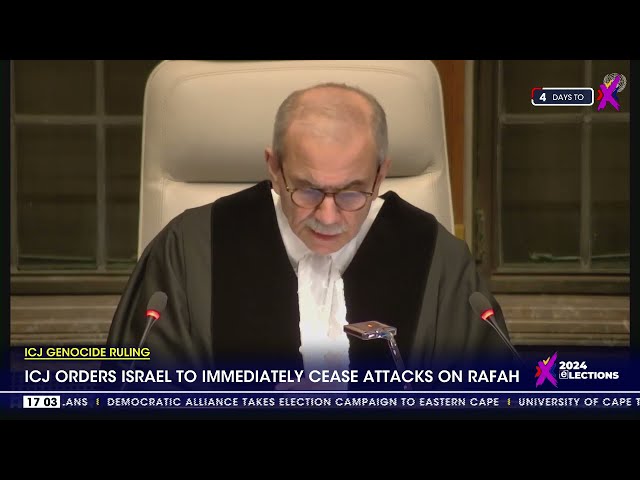 ⁣ICJ orders Israel to immediately cease attacks on Rafah