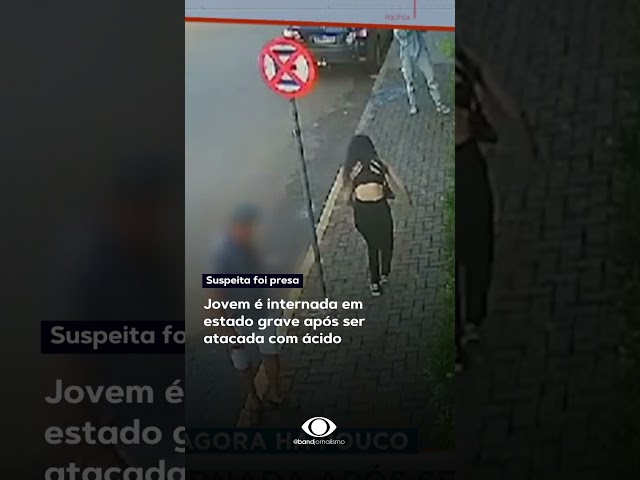 Motivada pelo ciúmes, mulher é presa suspeita de atacar jovem com ácido #shorts