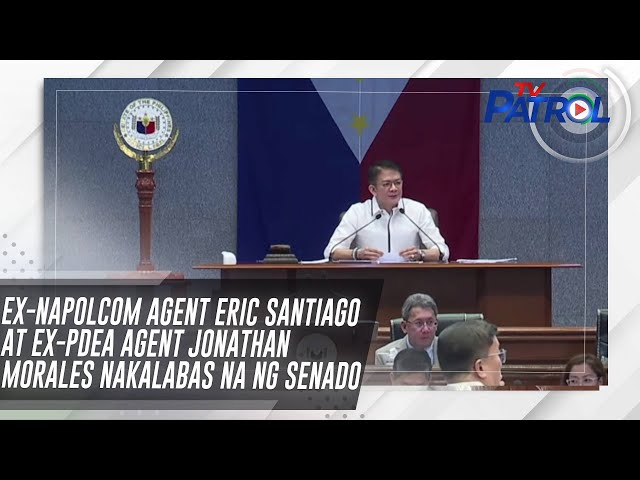 ⁣Ex-NAPOLCOM Agent Eric Santiago at Ex-PDEA Agent Jonathan Morales nakalabas na ng Senado | TV Patrol