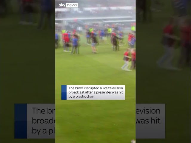 ⁣Sparta Prague and Viktoria Plzen fans brawl and pundits attacked after the Czech Cup final