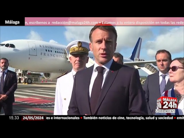 ⁣Noticia - Macron llama a la paz en su visita a Nueva Caledonia