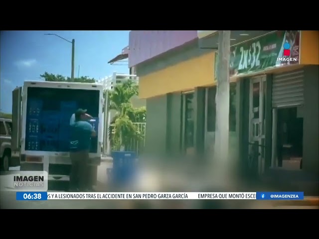 ⁣Ejecutan a joven frente a una tienda de conveniencia en Quintana Roo