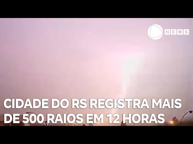 Santa Maria, no RS, registra mais de 500 raios em 12 horas