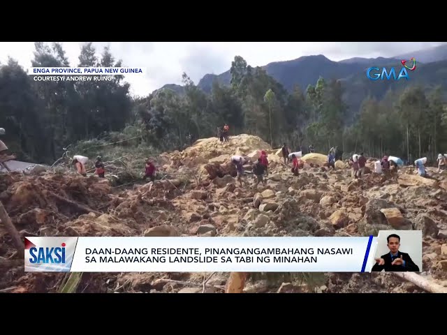 ⁣Daan-daang residente, pinangangambahang nasawi sa malawakang landslide sa tabi ng minahan | Saksi