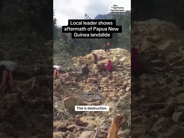 ⁣Aftermath of Papua New Guinea landslide #shorts