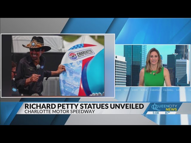 ⁣New Richard Petty statue at speedway features famous hat