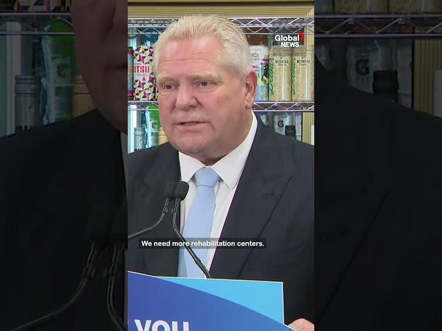 ⁣Doug Ford says he'll never decriminalize "hardcore drugs" in Ontario