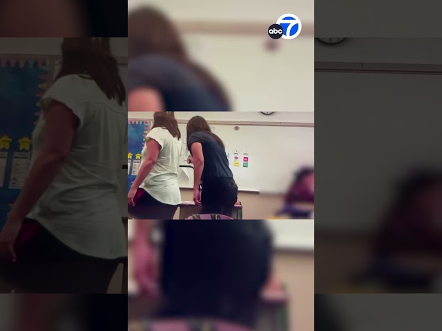 ⁣Elementary teacher caught on video apparently mocking special needs students