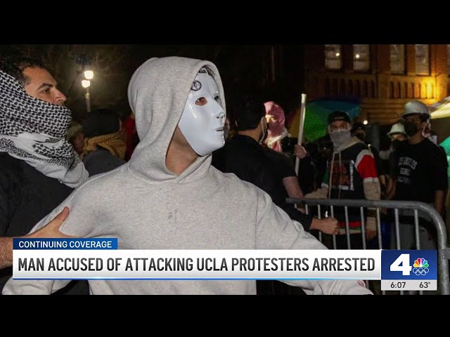 ⁣Man accused of attacking UCLA protesters is arrested