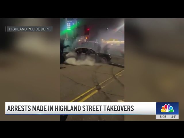 ⁣Arrests made in Highland street takeovers