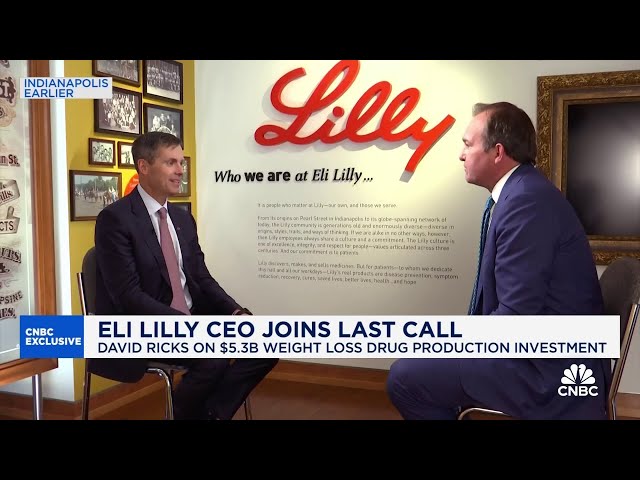 ⁣Eli Lilly CEO David Ricks on $.5.3 billion weight loss drug investment