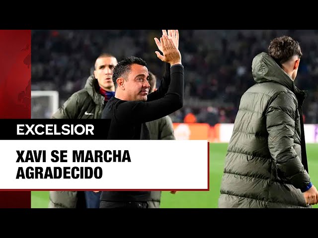 ⁣Xavi se marcha agradecido