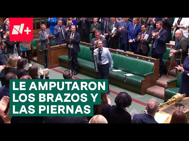 Aplauden a diputado al que le amputaron brazos y piernas - N+