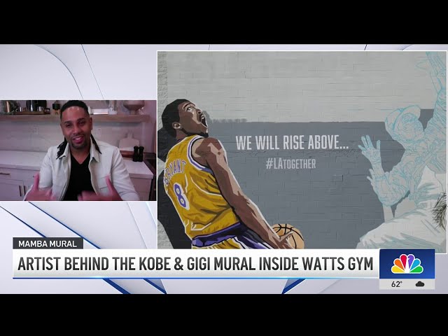 ⁣See the latest Kobe Bryant mural in Watts