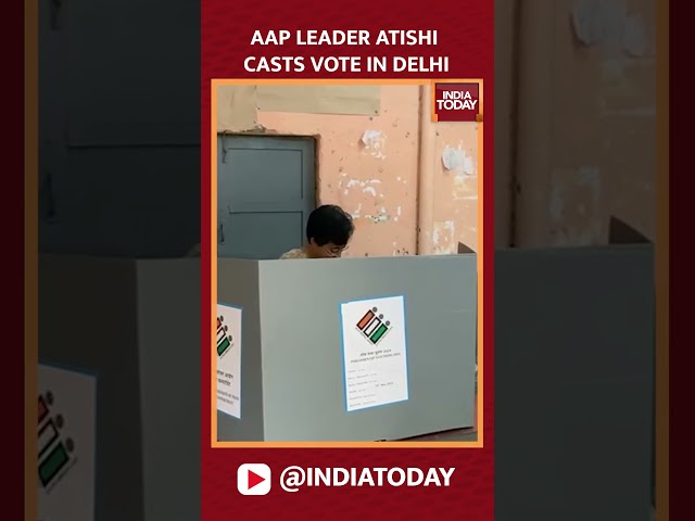 ⁣Delhi Minister & AAP Leader Atishi Cast Her Vote In The 6th Phase Of Lok Sabha Elections 2024