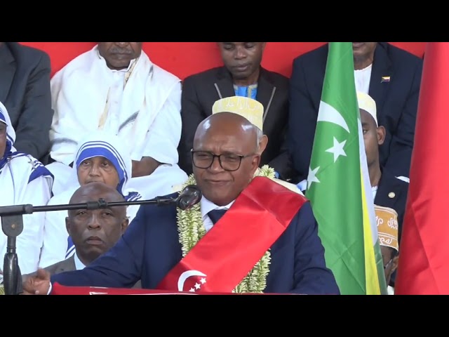 ⁣Cérémonie d'investiture du Gouverneur  de Ndzuwani Dr Zaidou Youssouf au stade de missiri Mutsa