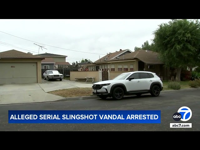 ⁣81-year-old 'serial slingshot shooter' arrested for vandalism in Azusa