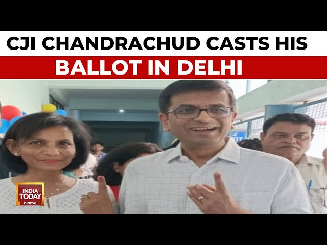 ⁣Lok Sabha Election 2024: CJI DY Chandrachud Casts His Ballot In Delhi | India Today News