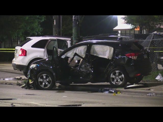 ⁣Driver runs away after crashing stolen car leaving 1 dead, 9 injured
