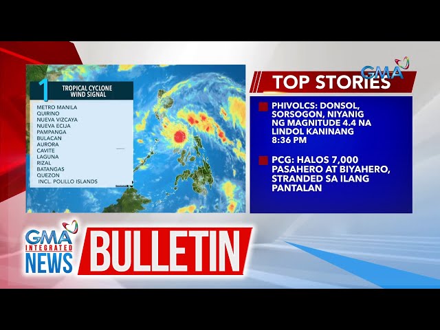 ⁣Update sa Bagyong Aghon, base sa 8pm bulletin ng PAGASA | GMA Integrated News Bulletin