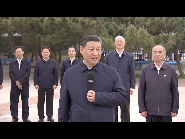 ⁣Xi Jinping's inspection in Shandong