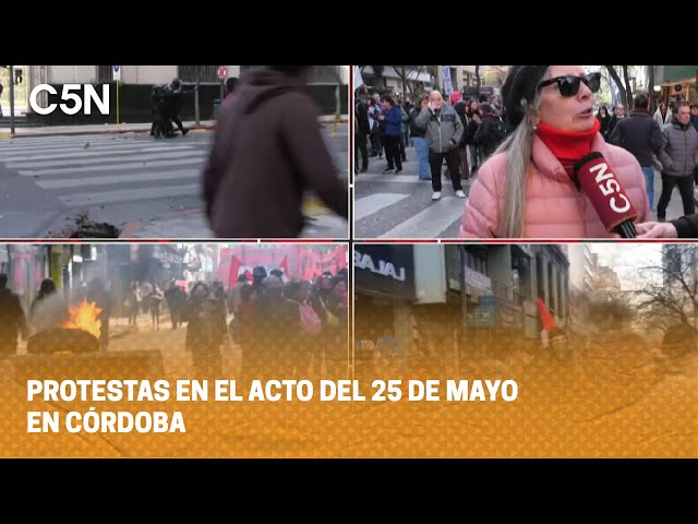⁣PROTESTAS en el ACTO del 25 de MAYO en CÓRDOBA: "SOY JUBILADA y NO LLEGO a FIN DE MES"