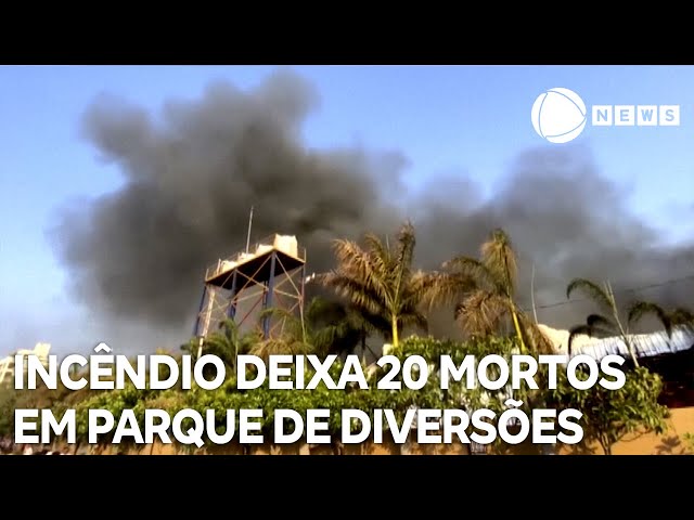 ⁣Incêndio atinge parque de diversões e deixa 20 mortos