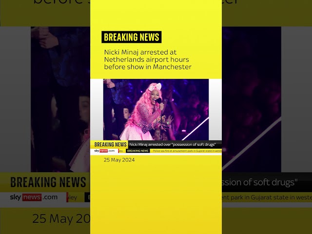 ⁣Nicki Minaj arrested at Netherlands airport hours before Co-op Live show in Manchester