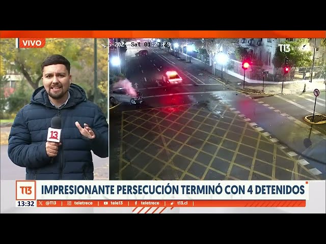 ⁣Impresionante persecución terminó con 4 detenidos