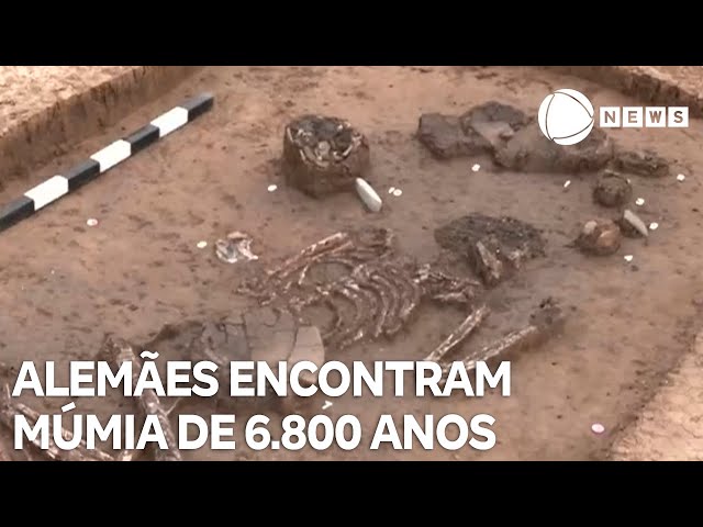 ⁣Alemães encontram múmia de 6.800 anos na Baixa Baviera