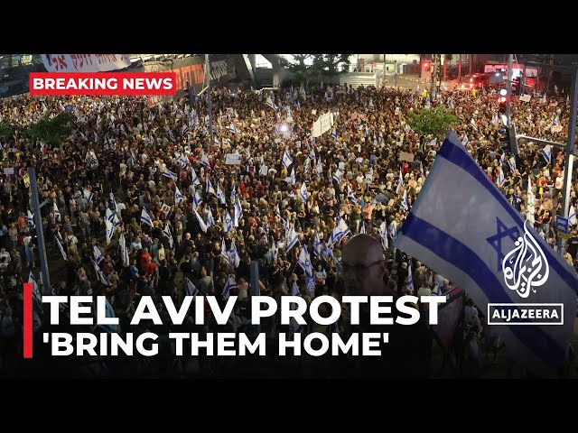 ⁣Protesters in Tel Aviv are demanding Israeli government priorities captives' return