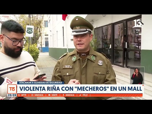 Violenta riña entre guardias y "mecheros" en mall de Valparaíso