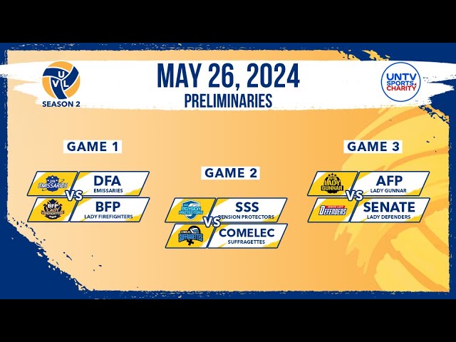 ⁣LIVE FULL GAMES: UNTV Volleyball League Season 2 Prelims at Paco Arena, Manila | May 26, 2024