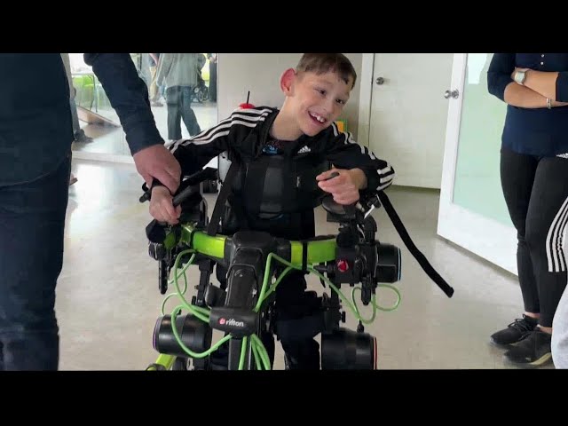 ⁣Kids with mobility challenges get a chance to walk with robotic legs in Surrey