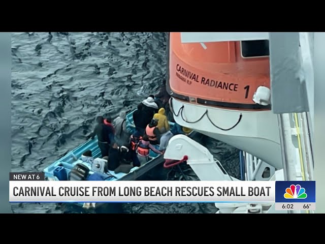 ⁣Carnival cruise from Long Beach rescues boaters