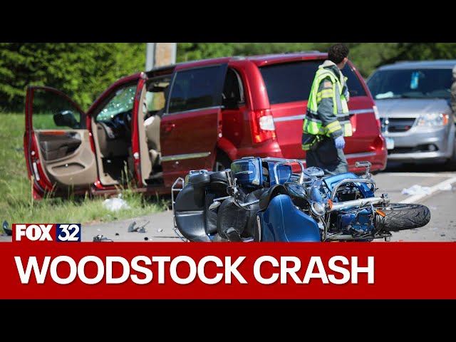 ⁣Minivan-motorcycle crash in Woodstock: 2 critically wounded, 1 hospitalized